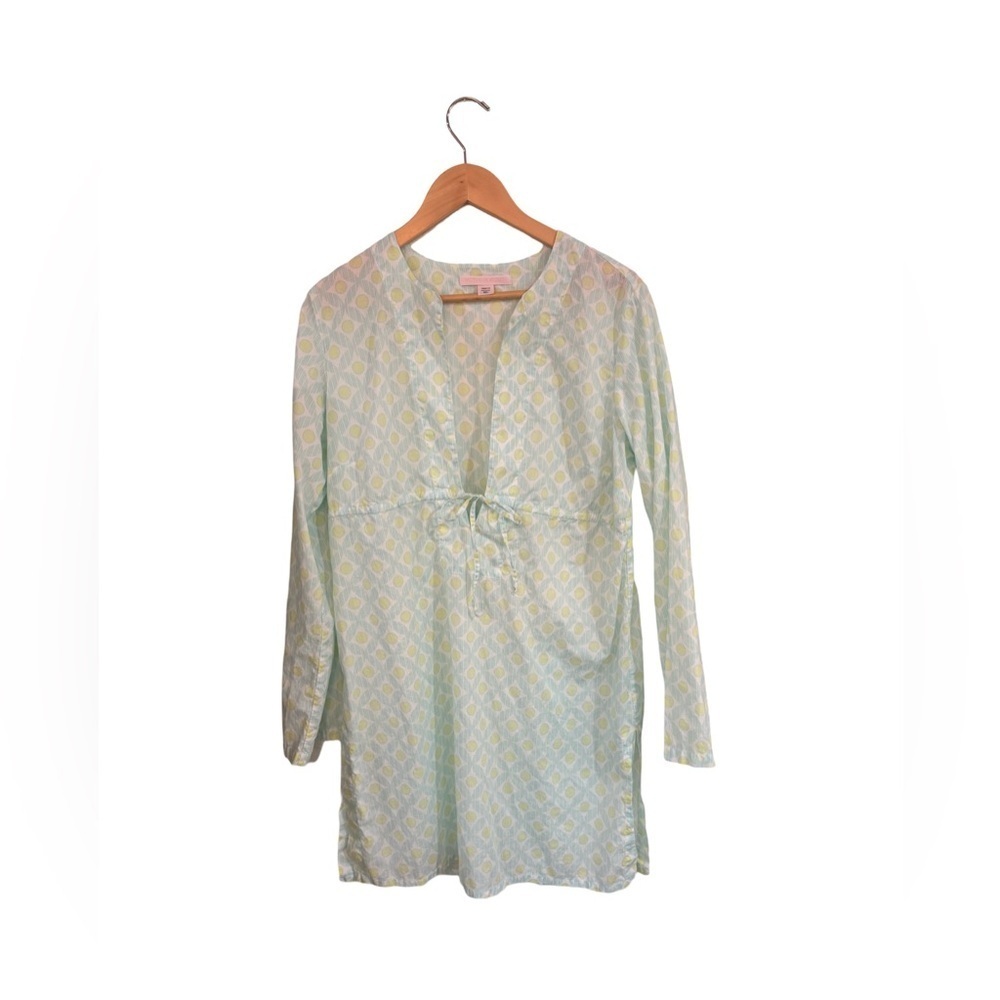 Victoria's Secret Swim Cover Up Kaftan Long Sleeve Medallion Print Women M/L